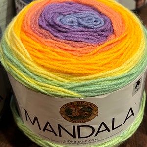 Lion Brand Mandala Yarn Cakes 590yd Gnome Mermaid Sprite Sirens You Pick Sprite