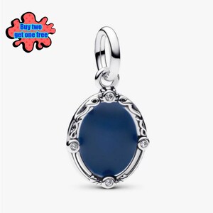 Snow White Magic Mirror Sterling Silver Dangle Charm