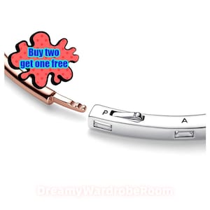 Pandora Signature Two-Tone I-D Pavé Bangle Elegant Shine Modern Luxury Bracelet