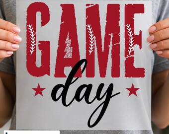 Game Day DTF Transfer, Classic Baseball, Vintage Baseball Graphic, Sports Design, Ready to Press