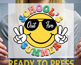 School's Out For Summer DTF Transfer, Last Day Of School Teacher Ready to Press
