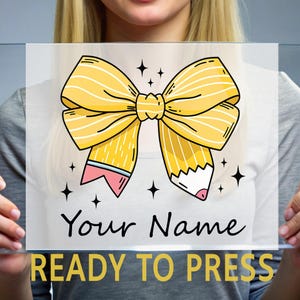 Custom DTF Transfer, Back to School DTF Ready To Press with Your Name, Personalized School Transfer, Colorful Heat Press Transfer for Shirt