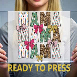 Leopard Print Mama Coquette Ready To Press, Flower Mom Ready For Press, Rabbit Mom Full Color, Floral Mom For Press, Mother Day DTF Transfer