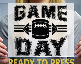 Game Day Football DTF Transfer: Vintage Grunge Sports Mom Heat Press