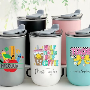 Teacher Gift,Custom Teacher Coffee Tumbler,Personalized Teacher Travel Mug,Thank You Gift,Teacher Appreciation Gift,Back To School Gift.