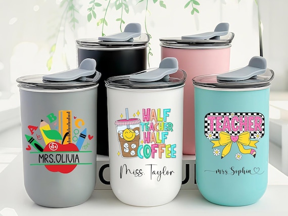 Teacher Gift,Custom Teacher Coffee Tumbler,Personalized Teacher Travel Mug,Thank You Gift,Teacher Appreciation Gift,Back To School Gift.