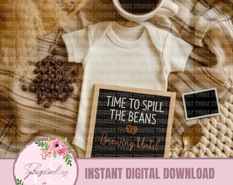 Editable Pregnancy Announcement Template: Social Media Reveal (Digital Download)
