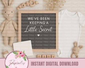 Editable Pregnancy Announcement Template: Social Media Reveal (Digital Download)