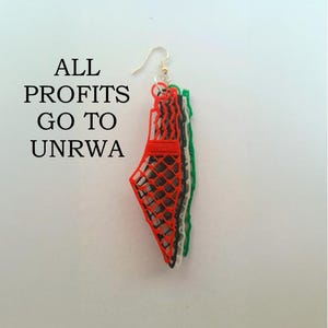 Pendientes con el mapa de Palestina, estilo keffiyeh, joyería keffiyeh, Palestina
