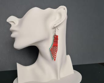 Orecchini Palestina Orecchini stile Kefiah Orecchini mappa Palestina