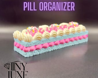Ice Cream Cake Pill Organizer | 7 Day Weekly Vitamin Holder (3D Printed)