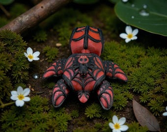 3D Printed Spider Turtle Fidget – Articulated Webby Flexi Collectible