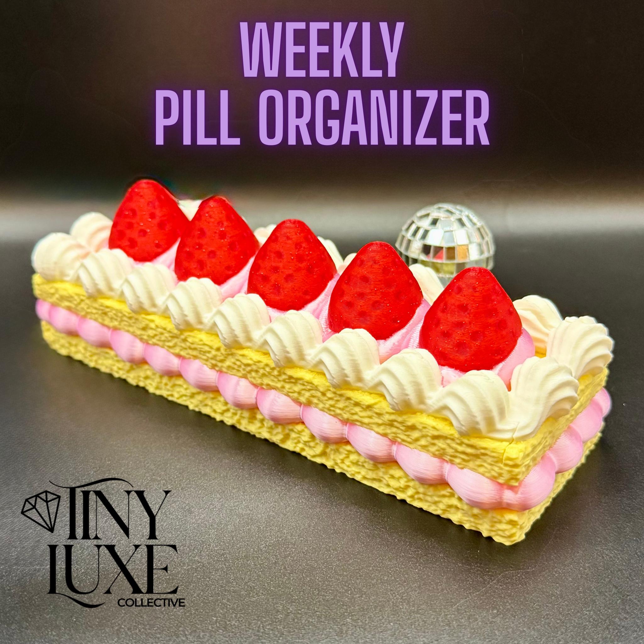 Strawberry Shortcake Pill Box | Cute 7 Day Weekly Pill Organizer