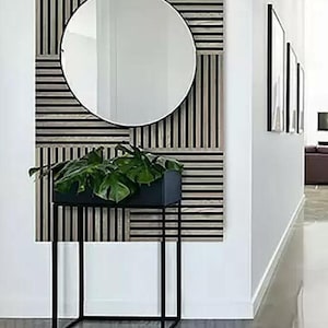 3D Wood Wall Panel Covering Felt-MDF heat and sound insulation-adhesive-wall relief decor-wall panels-acoustic wall panel Livingroom decor