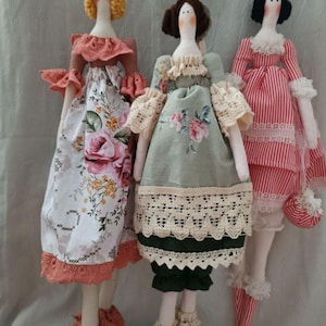 Tilda Doll Handmade Textile Tilda Doll Nursery Decor Art doll Fabric doll Cloth doll  Decor Soft Doll Gift Vintage-Inspired Fabric Doll