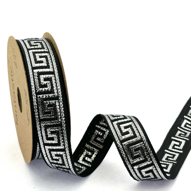 Metallic Greek Key Ribbon, Woven Gold Meander Trim, Luxury Sewing Craft ...