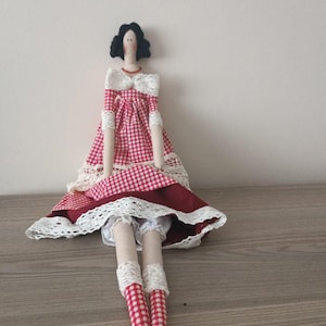Tilda Doll Handmade Textile Tilda Doll Nursery Decor Art doll Fabric doll Cloth doll  Decor Soft Doll Gift Vintage-Inspired Fabric Doll