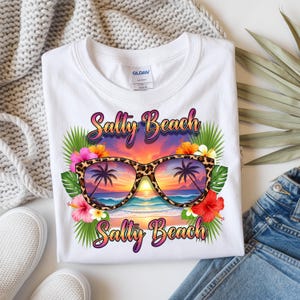 Salty Beach Png, Sublimation Design, Tropical Flowers Png, Colorful Summer Png, Trendy Png, T-Shirt Design, Digital Download Png, DTF