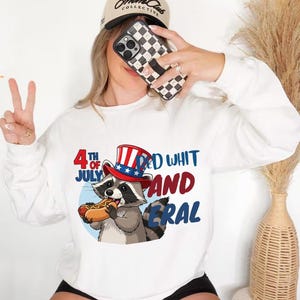 Patriotic Raccoon SVG: Funny 4th of July Digital Design for T-Shirts, Independence Day Graphics