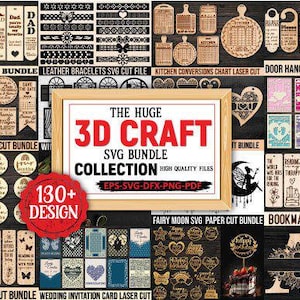 Huge 3D Laser Cut Files Bundle  CNC SVG Templates  Glowforge Ready Wood Craft Patterns Home Decor Digital Download Christmas, Animals, Boxes