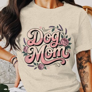 Dog Mom Sublimation Design 300dpi Transparent PNG, Floral Dog Mom Design, Retro Dog Mom PNG, Cute Dog Mama Design, Pet Lover Gift