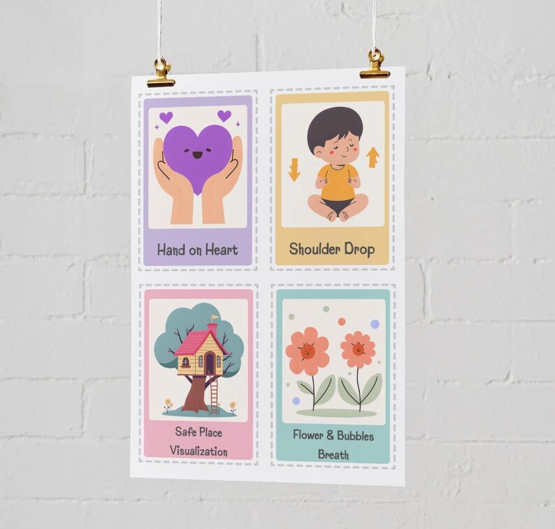 Printable Calming Cards for Kids: Mindfulness and Sensory Activities ...
