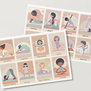 Kids Yoga Pose Cards: Printable Mindfulness & Movement Activities (PDF)