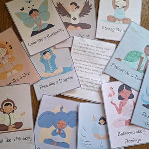 Printable Kids Affirmation Flashcards | 12 Animal Affirmation Cards + Bonus Poem | Mindfulness &Emotional Intelligence for Children