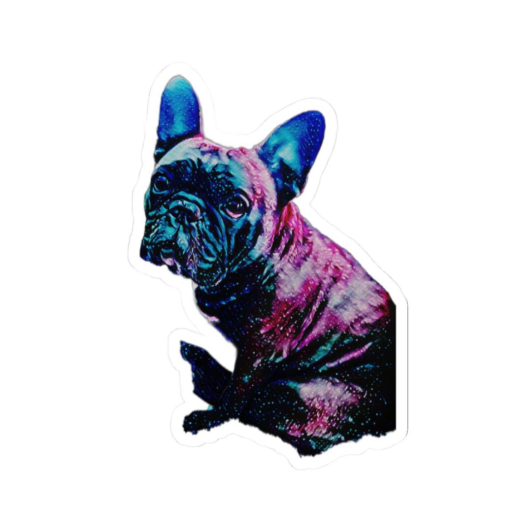 Frenchie Kiss-cut Stickers - Cute Puppy Dog Vinyl Sticker, Animal Lover ...