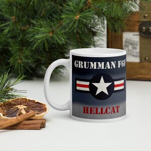 Grumman F6F Hellcat Version 1 White Glossy Mug