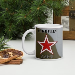 Yakovlev Yak-3 Coffee Mug - Russian WWII Fighter Aircraft - Aviation Gift for History Lovers