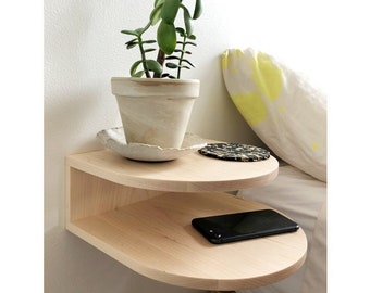 Floating Maple Nightstand multiple sizes