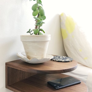 Floating Walnut Nightstand multiple sizes image 4