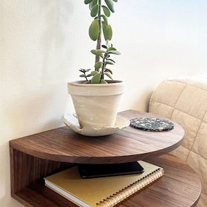 Floating Walnut Nightstand multiple sizes image 7