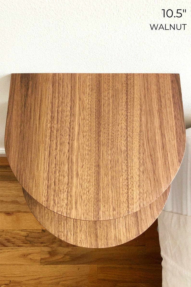 Floating Walnut Nightstand multiple sizes image 5