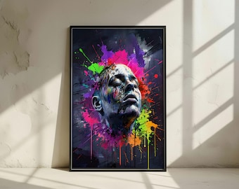 Colorful Mind Wall Art | Psychology Poster | Mindfulness Digital Download | Mental Health Art