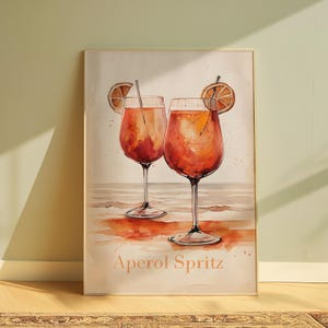 Aperol Spritz Cocktail | Perfect Bar Print - Perfektes Bar-Dekor für Mixologen & Cocktail-Liebhaber, einzigartige Geschenkidee, Aperol Home Bar Wandkunst