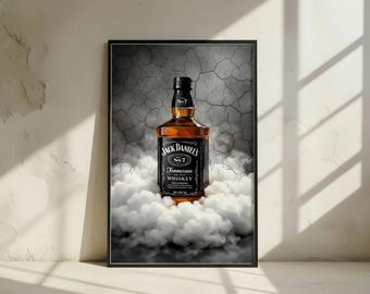 Jack Daniel's Wall Art - Vintage Whiskey Poster - Bar Decor Print (Digital Download)