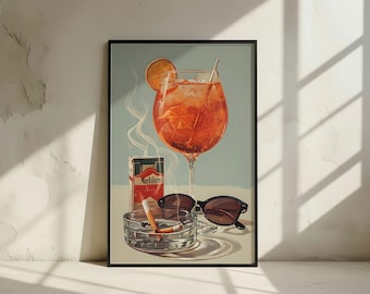 Spritz Print: Vintage Italian Cocktail Bar Decor (Digital Download)