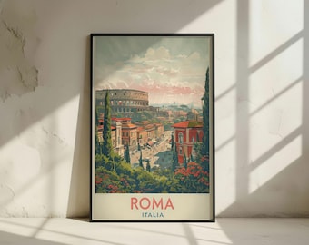 Rome Colosseum Print: Vintage Roman Cityscape Art (Digital Download)