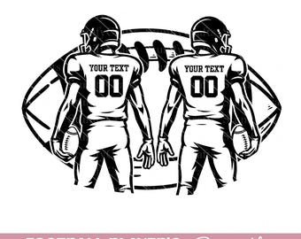 Two football players svg, Personalized football name svg, American football players svg, Football season svg, Gameday svg, football shirt