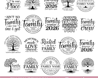 Family reunion 2026 svg, Family reunion tree split monogram svg, Our roots run deep svg, Family reunion shirt svg, Family reunion png