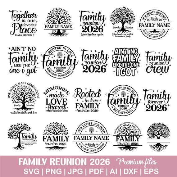 Family reunion 2026 svg, Family reunion tree split monogram svg, Our roots run deep svg, Family reunion shirt svg, Family reunion png