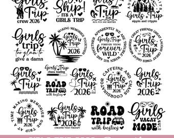 Girls Trip 2026 SVG, Sisters Vacation Shirt, Besties Weekend Cut File, Ladies Beach Trip Design, Road Trip Shirt SVG