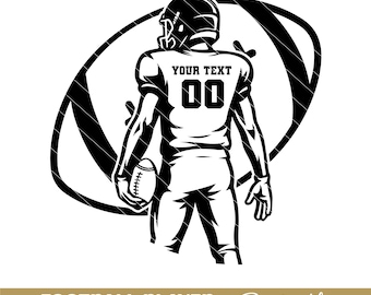Custom football player svg, Personalized football team name svg, Kids football shirt svg, Football season svg, American football player