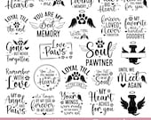 Pet memorial svg, Angel wings svg, Pet remembrance svg, In loving memory svg, Pet in heaven svg, Soul pawtner, Dog lover svg, Pet lover svg
