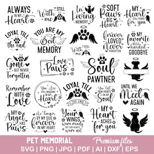 Pet memorial svg, Angel wings svg, Pet remembrance svg, In loving memory svg, Pet in heaven svg, Soul pawtner, Dog lover svg, Pet lover svg