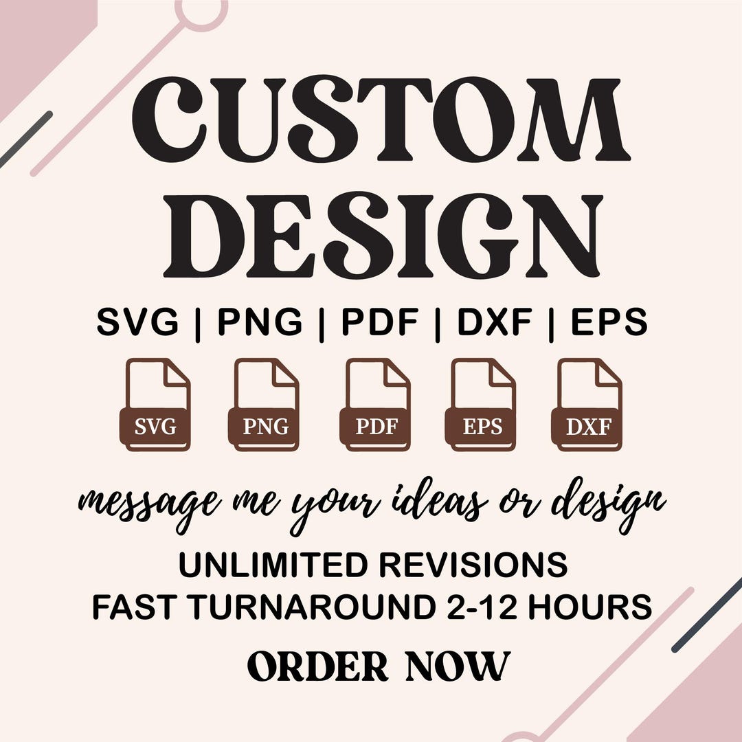 Custom Design SVG, PNG, Cricut Files, Logo Design, Image to Vector - Etsy