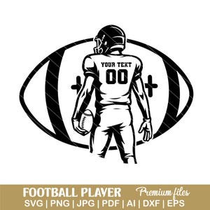 Custom football player svg, Personalized football team name svg, Kids football shirt svg, Football season svg, American football player