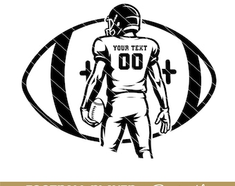 Custom football player svg, Personalized football team name svg, Kids football shirt svg, Football season svg, American football player